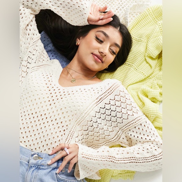 ASOS Design Pointelle Sweater - Picture 3 of 10